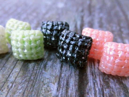 Preview: Quadrat Ohrstecker Wabenmuster Glitzer